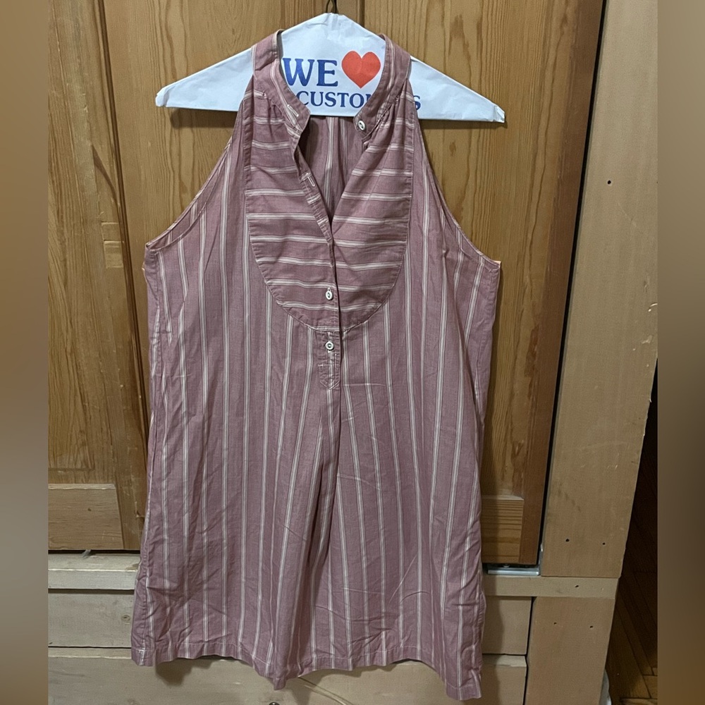 Nili Lotan cotton bib halter dress